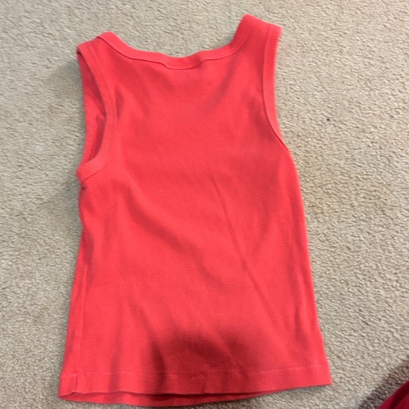 Universal Thread Coral Ribbed Top - Picture 3 of 3